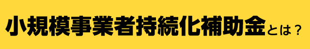 小規模事業者持続化補助金とは？